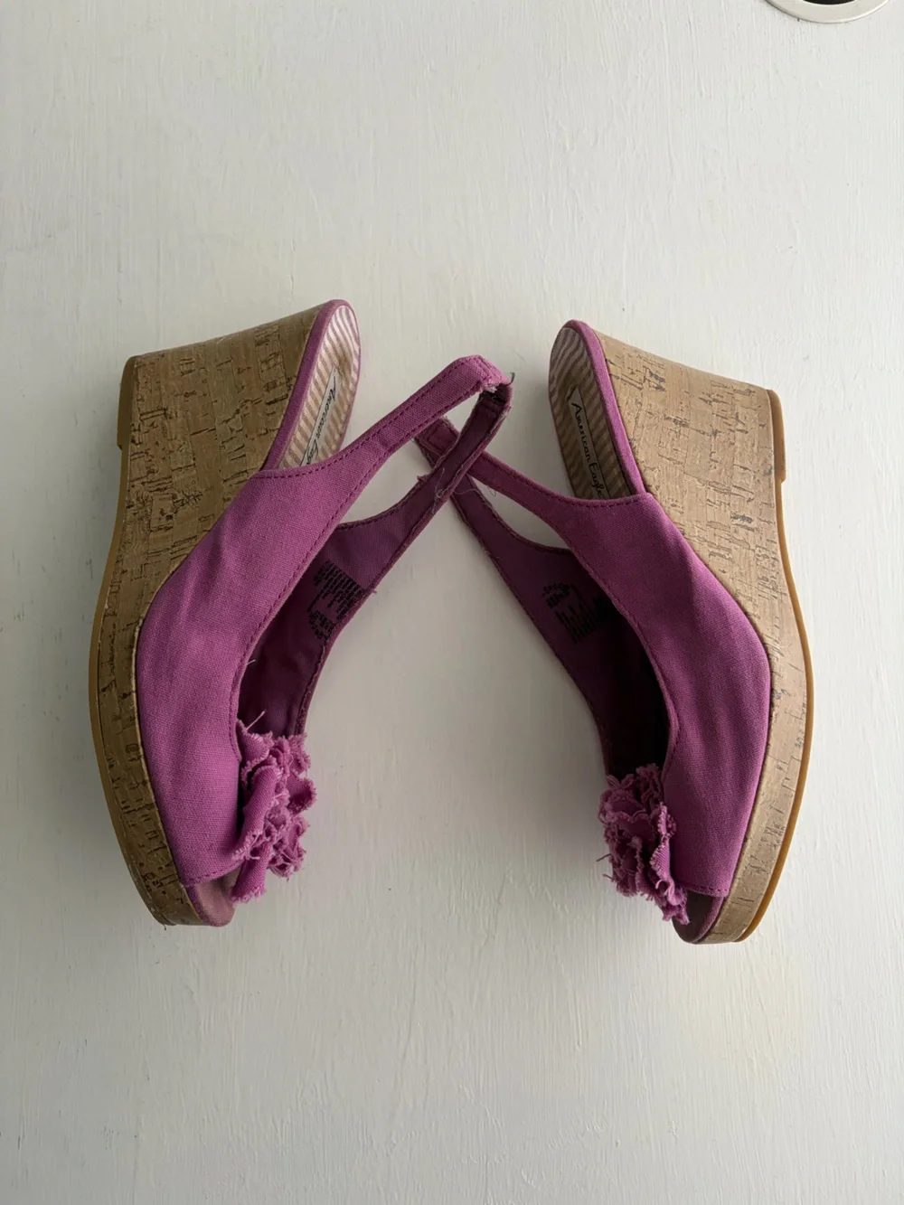 American Eagle Peep Toe Wedge Heel